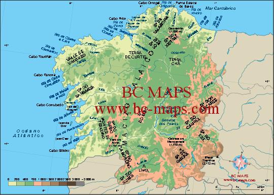 mapa fisico de galicia pdf