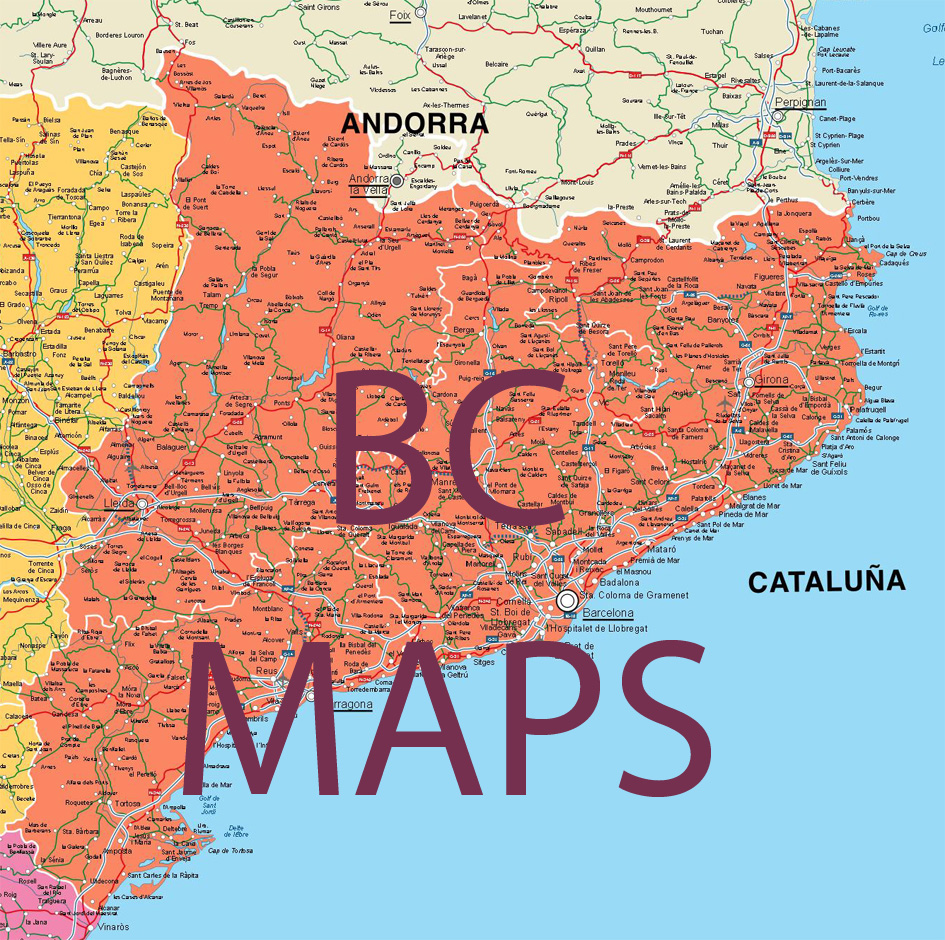 cataluña mapa vectorial editable eps freehand illustrator mapas